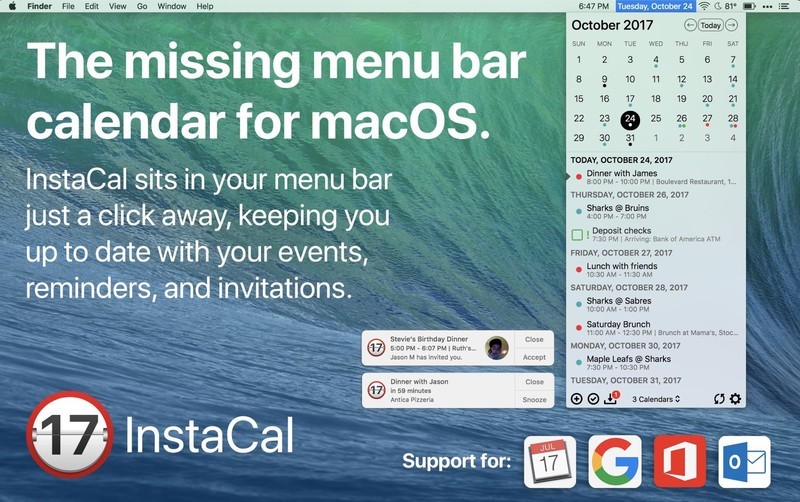 Calendar app for mac and iphone